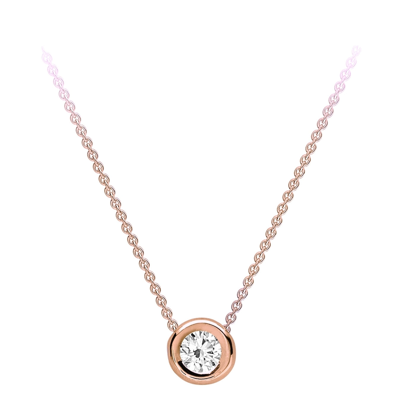PETITE BEZEL SOLITAIRE NECKLACE