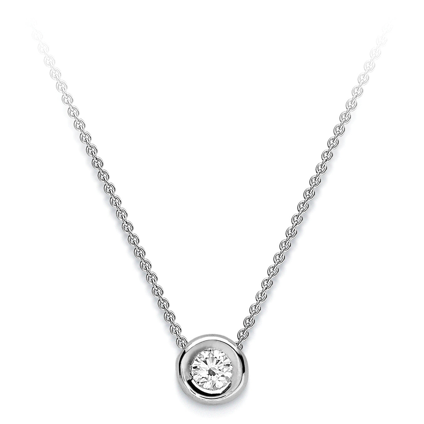 PETITE BEZEL SOLITAIRE NECKLACE