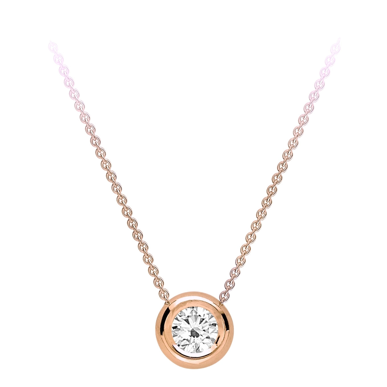 BIG BEZEL SOLITAIRE NECKLACE