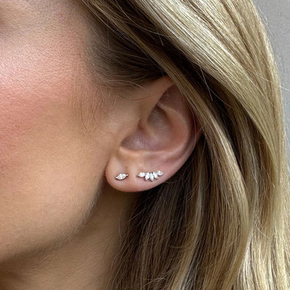 NATURAL DIAMOND MARQUISE EARRING