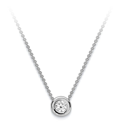PETITE BEZEL SOLITAIRE NECKLACE