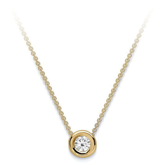 PETITE BEZEL SOLITAIRE NECKLACE