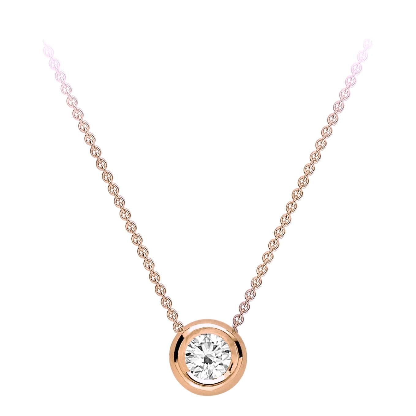 MEDIUM BEZEL SOLITAIRE NECKLACE