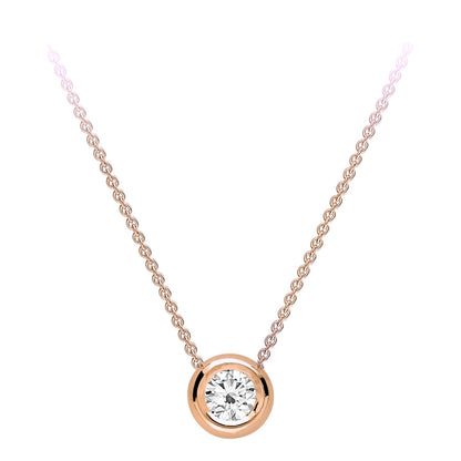 MEDIUM BEZEL SOLITAIRE NECKLACE