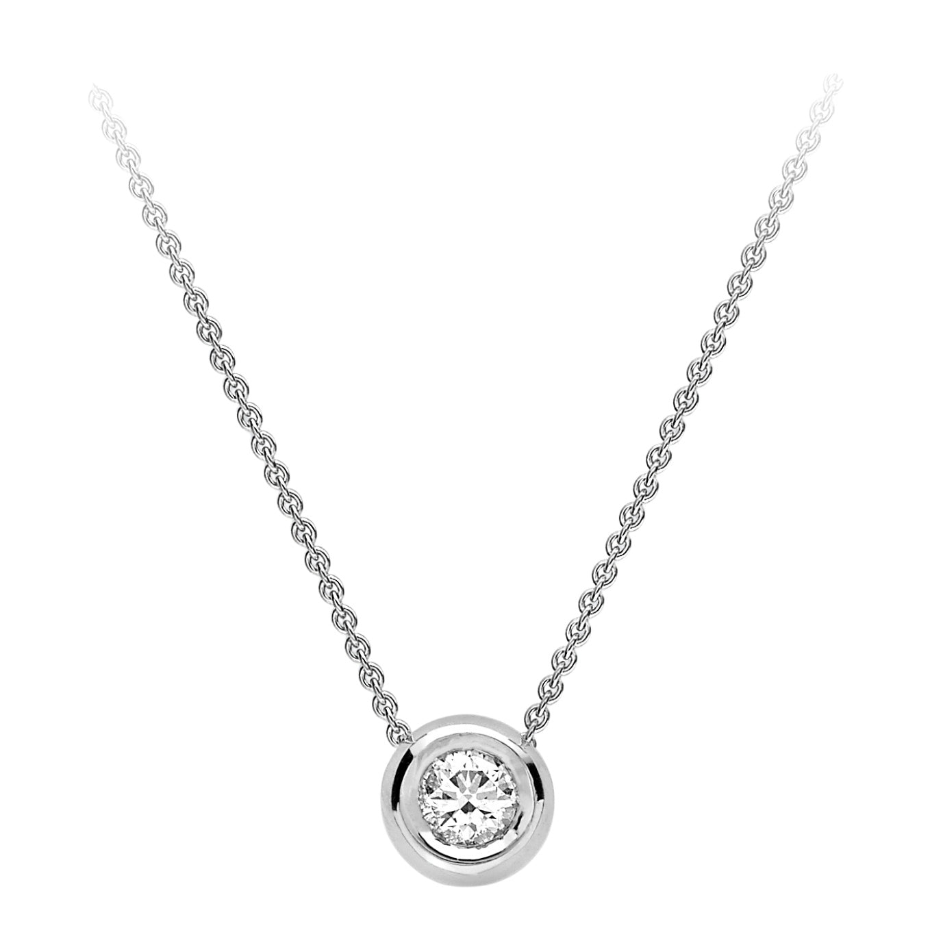 MEDIUM BEZEL SOLITAIRE NECKLACE