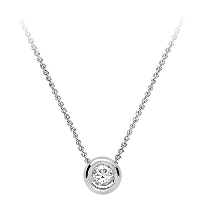 MEDIUM BEZEL SOLITAIRE NECKLACE