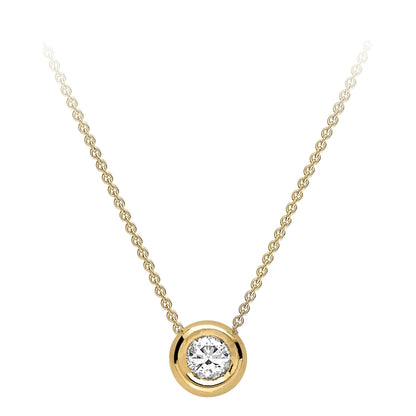 MEDIUM BEZEL SOLITAIRE NECKLACE