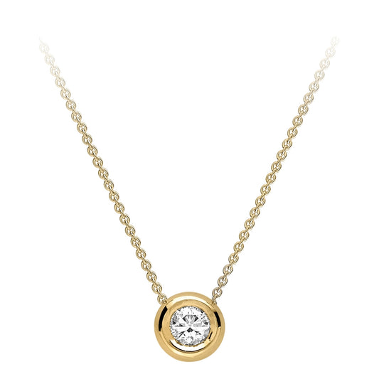 MEDIUM BEZEL SOLITAIRE NECKLACE