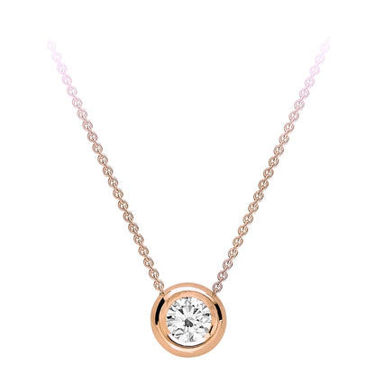 BIG BEZEL SOLITAIRE NECKLACE