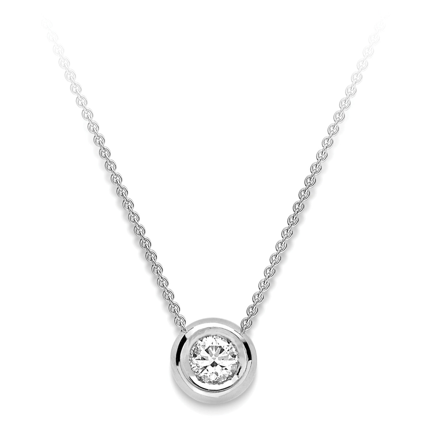 BIG BEZEL SOLITAIRE NECKLACE