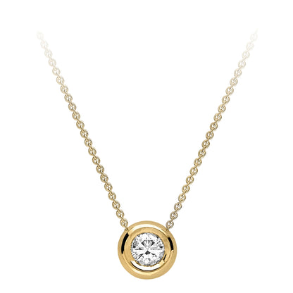 BIG BEZEL SOLITAIRE NECKLACE
