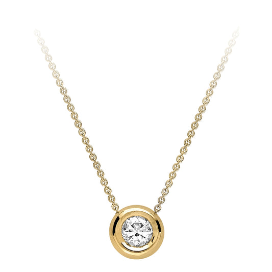 BIG BEZEL SOLITAIRE NECKLACE
