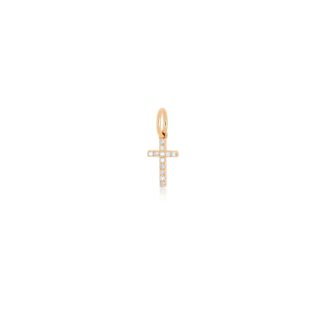 NATURAL DIAMOND CROSS CHARM