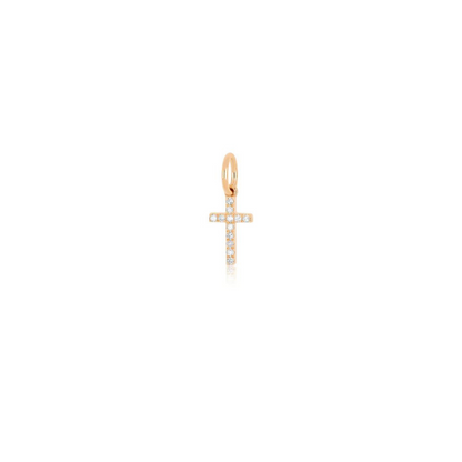 NATURAL DIAMOND CROSS CHARM
