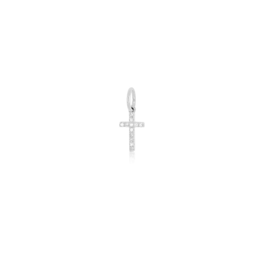 NATURAL DIAMOND CROSS CHARM