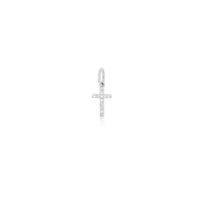 NATURAL DIAMOND CROSS CHARM