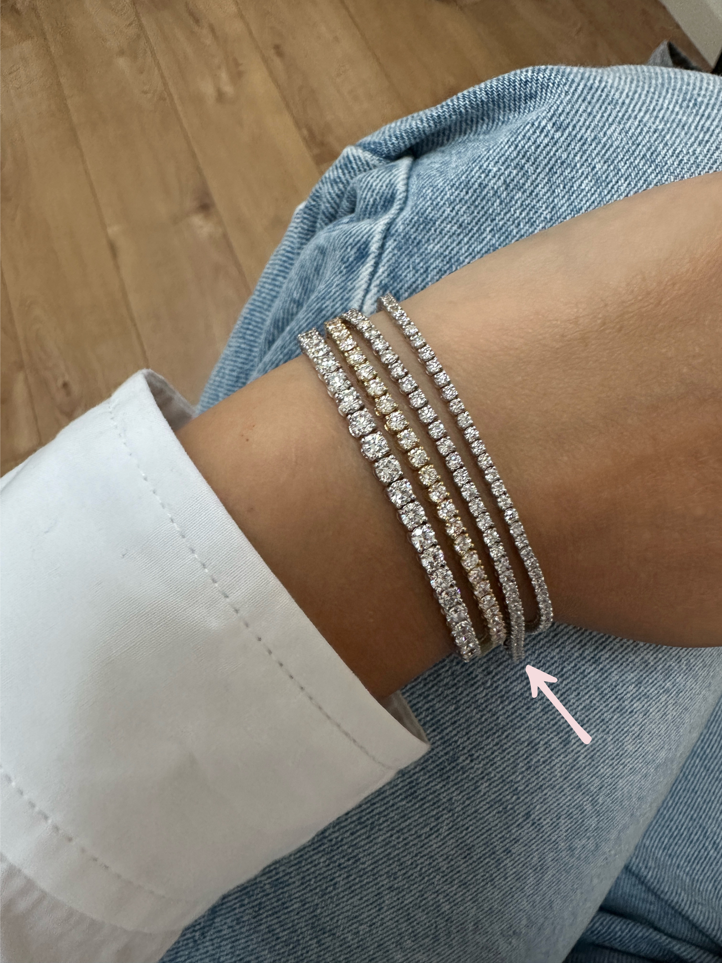 NATURAL DIAMOND TENNIS BRACELET 3CT
