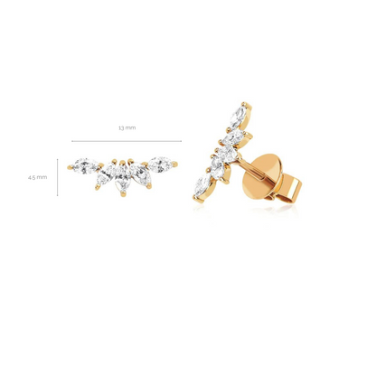 LAB DIAMOND MARQUISE EARRING