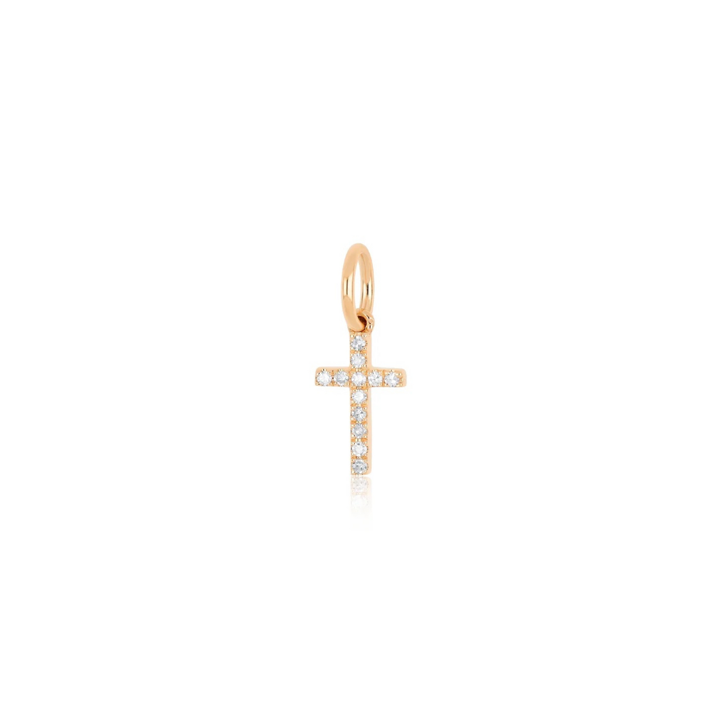 NATURAL DIAMOND CROSS CHARM