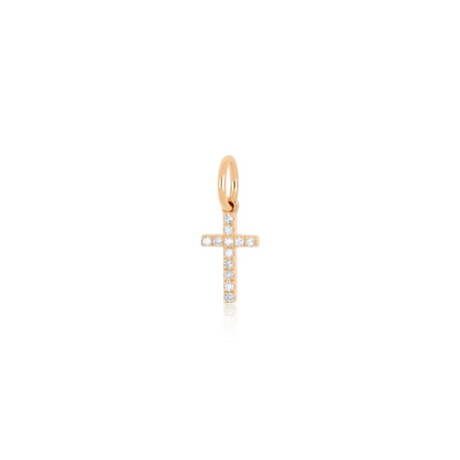 NATURAL DIAMOND CROSS CHARM