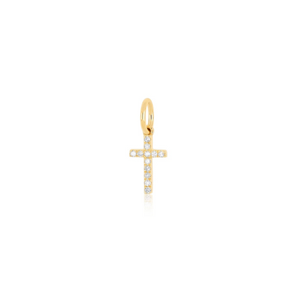 NATURAL DIAMOND CROSS CHARM