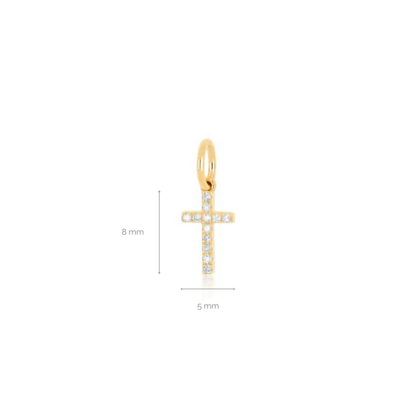 NATURAL DIAMOND CROSS CHARM