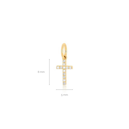 NATURAL DIAMOND CROSS CHARM